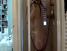 Spying On My Horny Stepsister When She Showers