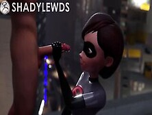 Helen Parr Rooftop Hand Job (Grey Suit)