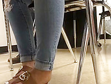 Houstonsfinestvids Latina Candid Feet At School