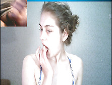 Jizzing On Webcam With Ariana.