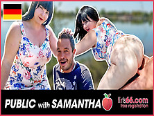 Chubby Babe Samantha Kiss Enjoys His Dick At Lake! Flirts66