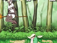 Witch Sluts Anime Game Gameplay.  Adorable Women Having Sex With Guys Into Forest