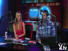 Blonde In Tank Top Shows Her Tits On Radio Show