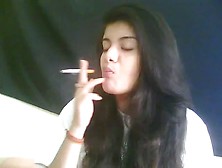 Heavy Smoking Indian Girl