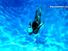 Elise Vintage Swimsuit Drown Underwater