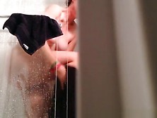 Chubby Mature Wife Spied Taking Shower